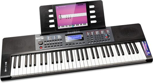 Keyboard RockJam RJ461 mit 61 Tasten Piano Pitch Bend Schwarz