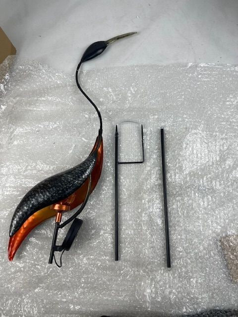 LED Solar Gartenstecker Kranich Reiher 120 cm Solarlampe Gartendeko Solarstecker