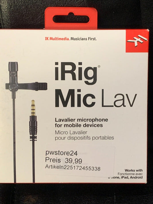 IK Multimedia iRig Mic Lav - Schwarz