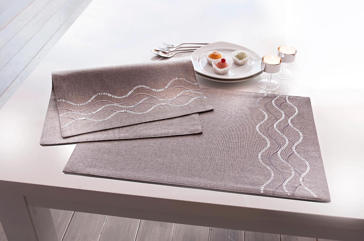 Tischsets "Eleganza", 2er-Set Tischdecke