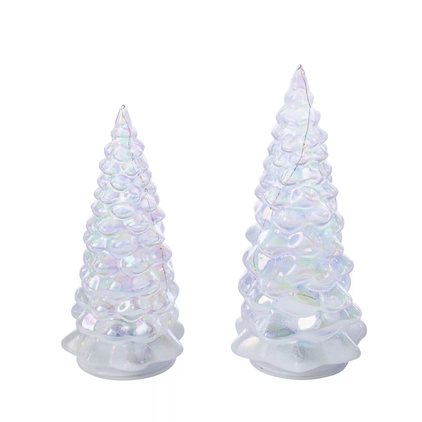 LED-Dekotannen "Colorato" 2er-Set Deko Weihnachtsdeko Advent Dekoration Glas