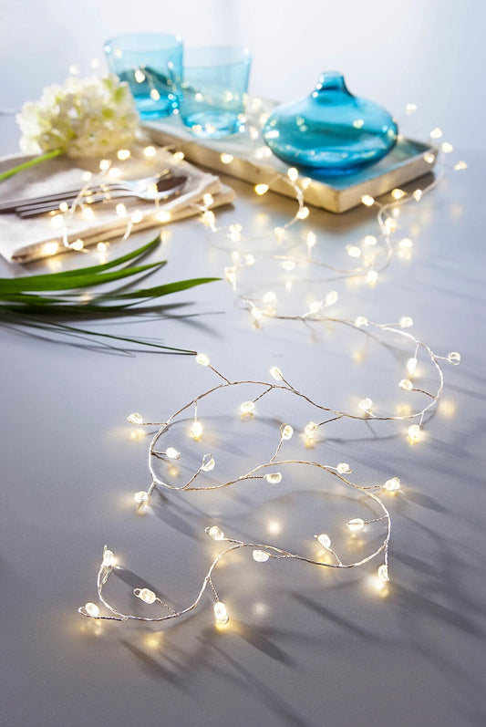 LED-Lichterkette "Glamour" Deko Wohnungsdekoration Draht Lichterkette
