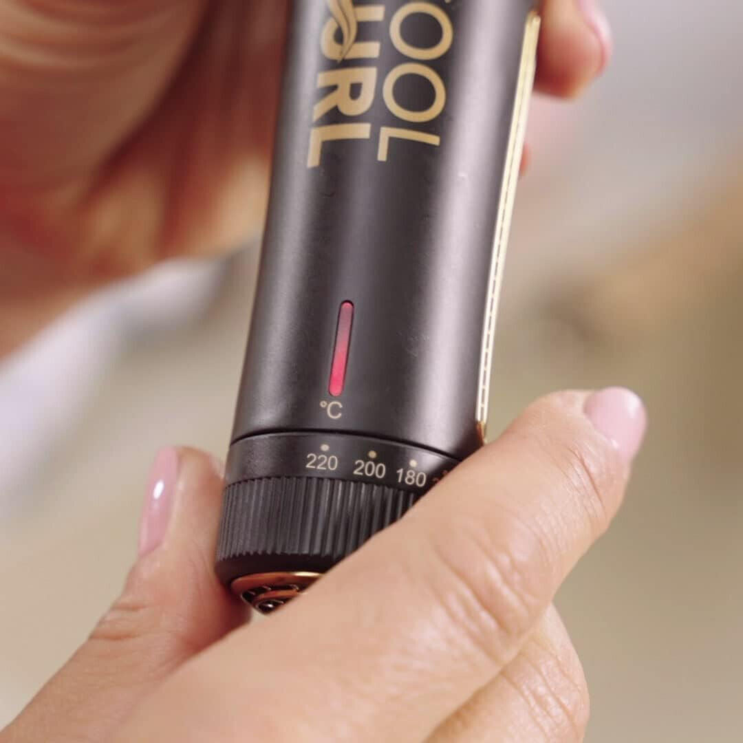 Roxy Cool Curl Lockenstab & Glätteisen mit genialem Cool Blast Finish in Schwarz