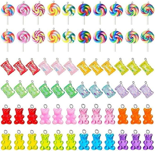 68 Stück Candy Charms Anhänger Set