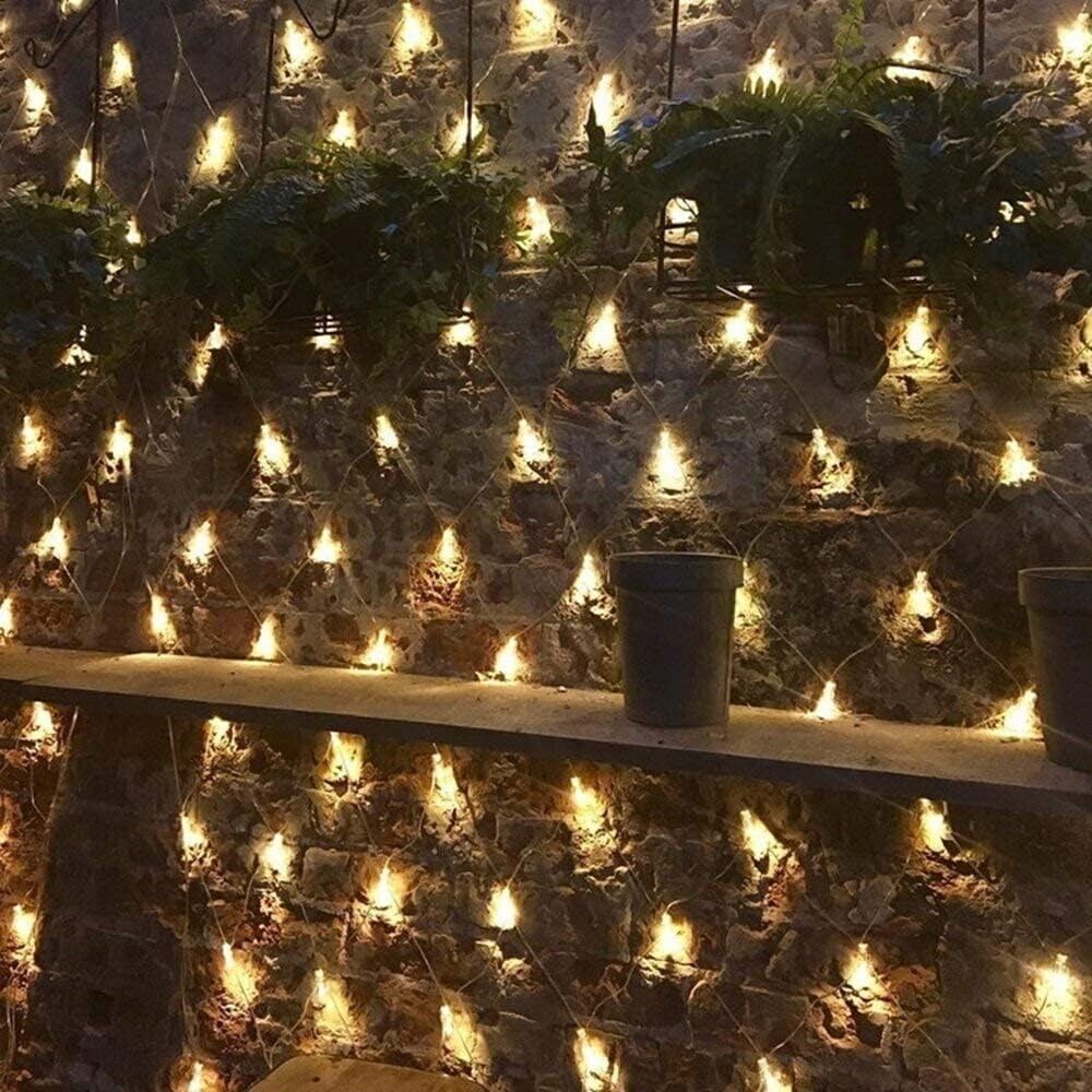 Lichternetz Lichtervorhang Warmweiß mit 160 LEDs