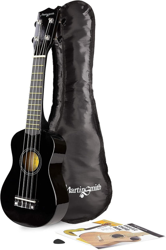 Martin Smith Sopran-Ukulele Mit Ukulelentasche Und Akkordbuch UK-212