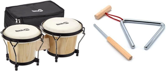 RockJam Bongos Trommel Musikinstrument Musik 7'' & 8'' Musiker Musik Instrument