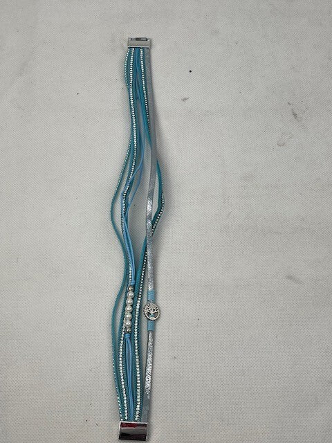 Crystal Blue Fashion For Fun Damen Armband mit Magnetverschluss (Blau)