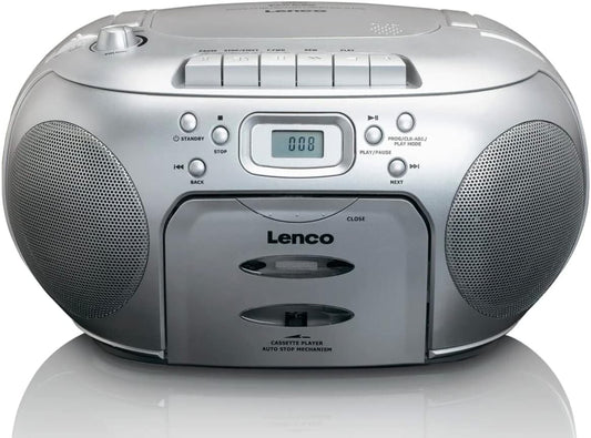 Lenco SCD-420SI - Tragbares FM-Radio mit CD-Player und Kassettendeck - Kopfhörer