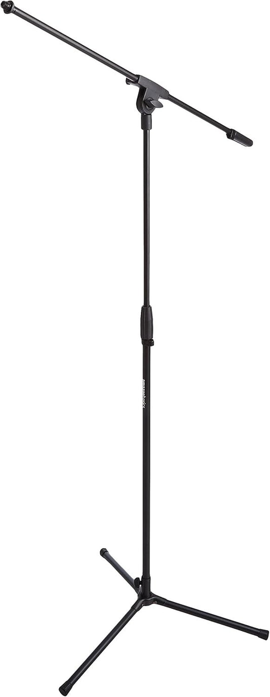 Amazon Basics Adjustable Boom Arm Height Microphone Stand with Tripod Base, Up t