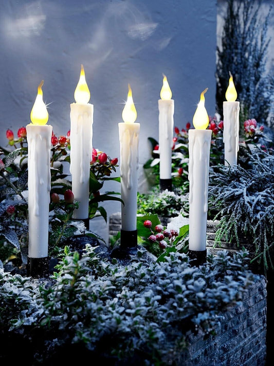 LED-Gartenstecker Candlelight Elegante Leuchten für Draußen, 6er-Set, stromspare
