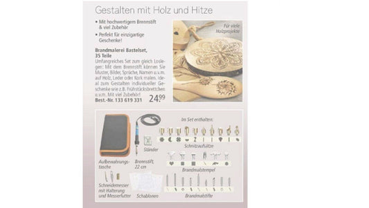 Brandmalerei Bastelset 35 Teile