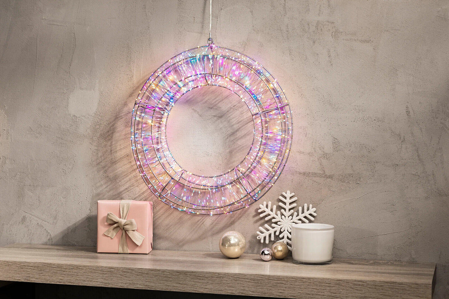 LED-Dekokranz "Pastel Shine" 960 LEDs Advent Deko Weihnachtsdeko LED Dekoration