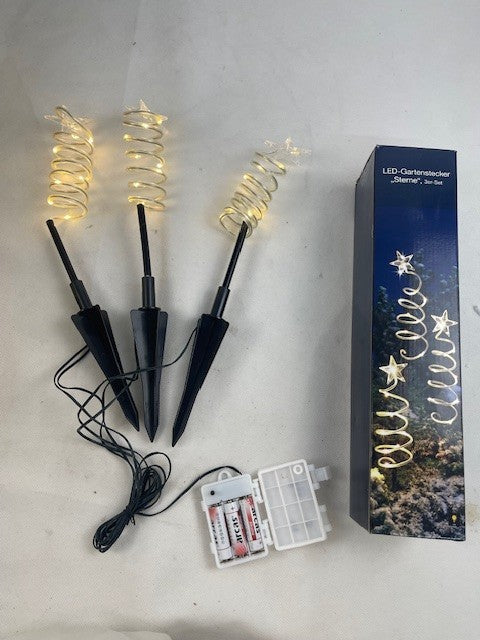 LED-Gartenstecker "Sterne" 3er-Set
