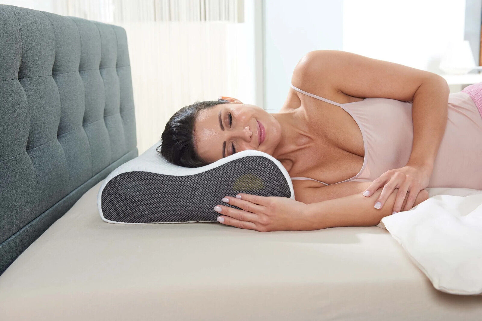 Orbisana Nackenstützkissen, ergonomisch Kissen Bettkissen Schlafkissen in Weiß