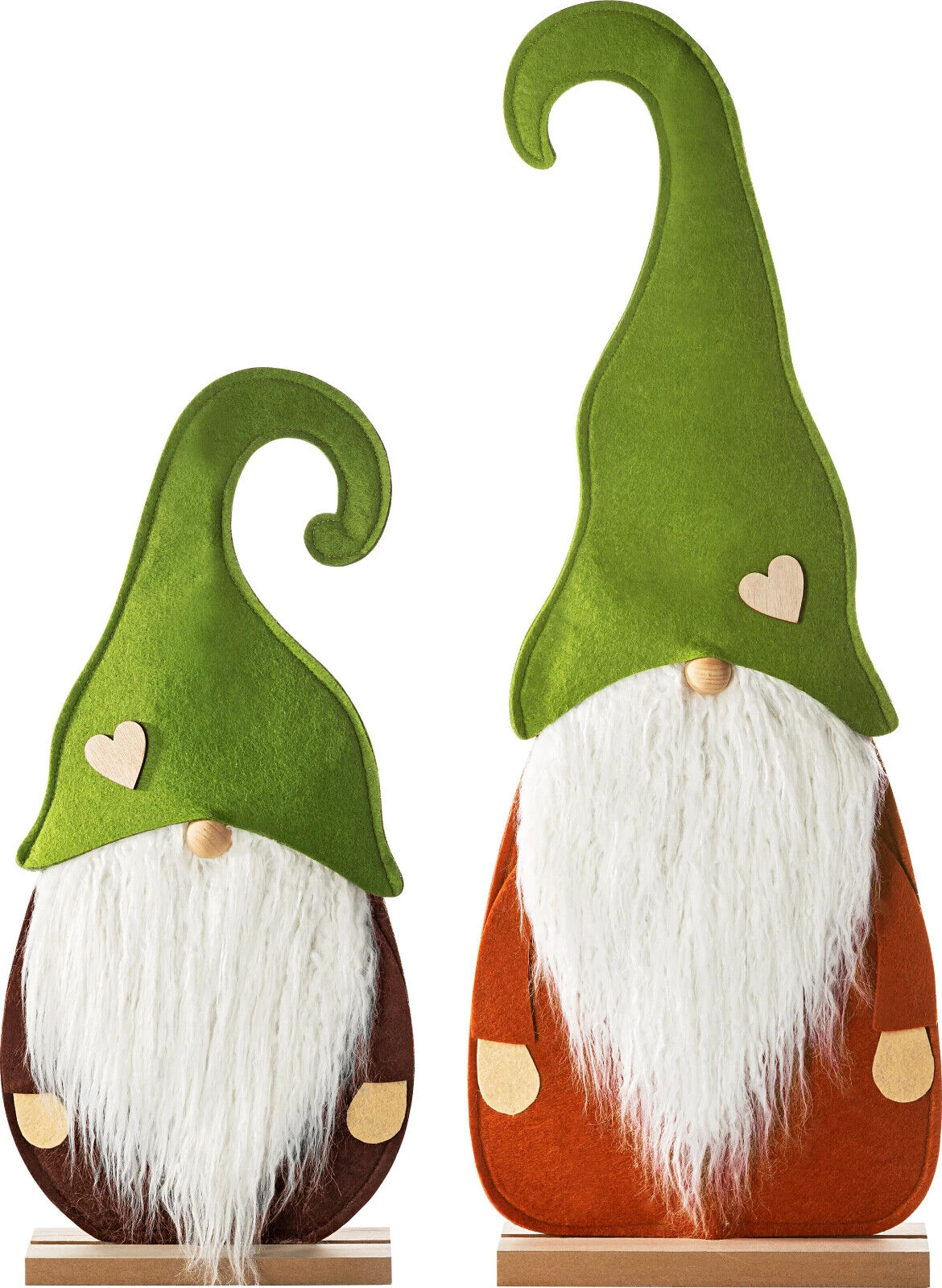 Deko-Wichtel "Finn + Sven" 2er-Set Wohnungsdeko Dekoration Holz Filz