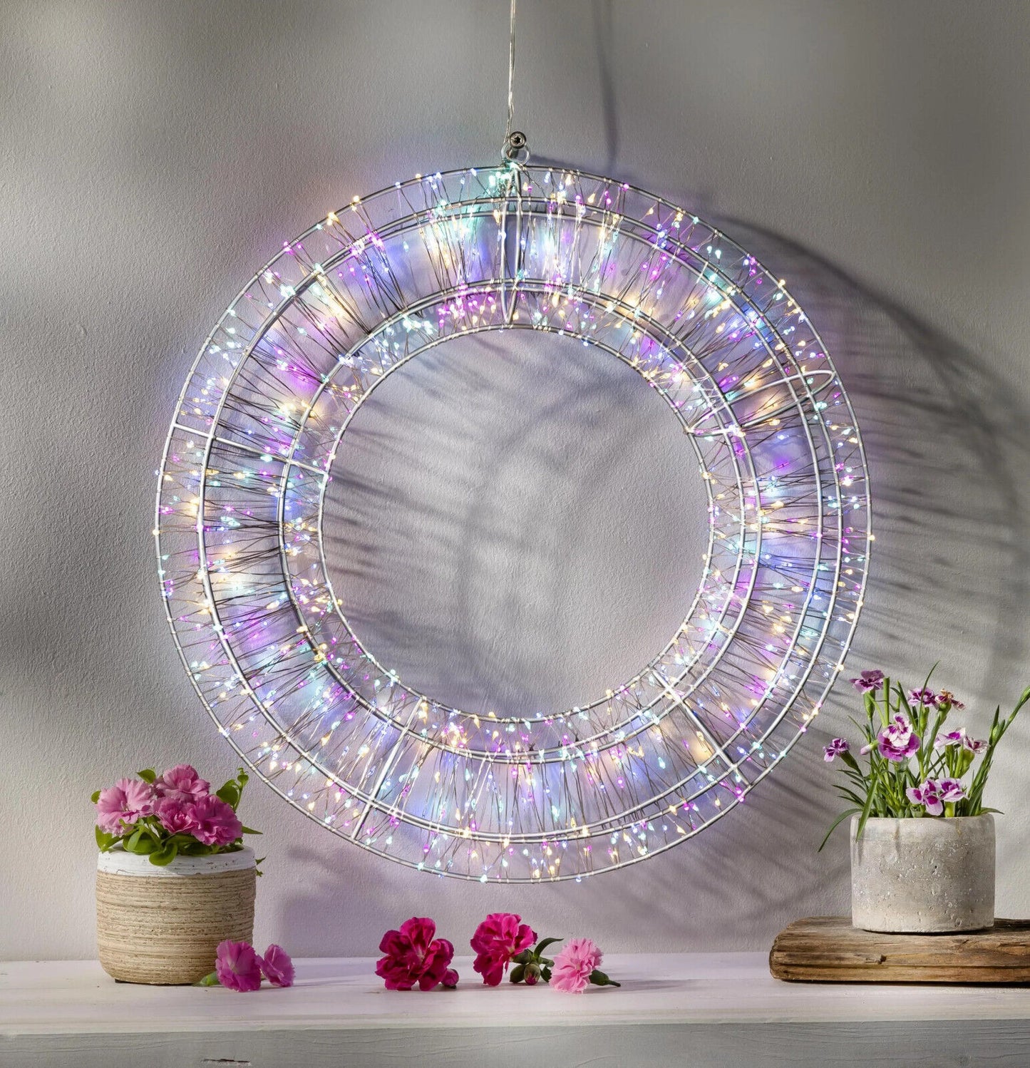 LED-Dekokranz "Pastel Shine" 960 LEDs Advent Deko Weihnachtsdeko LED Dekoration