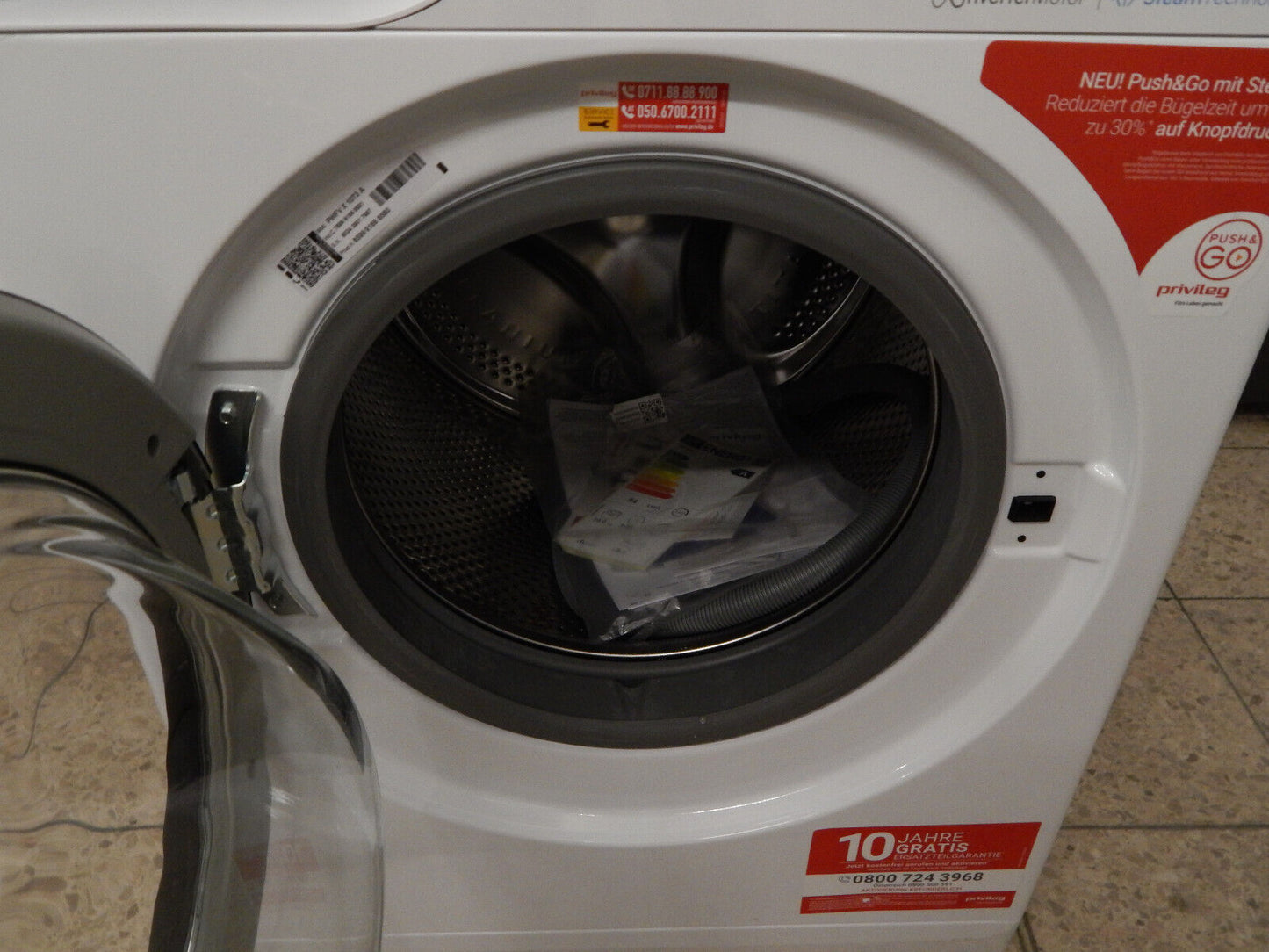Privileg PWFV X 1073 A Waschmaschine 10kg Dampf-Programme 1400U/min in Weiß