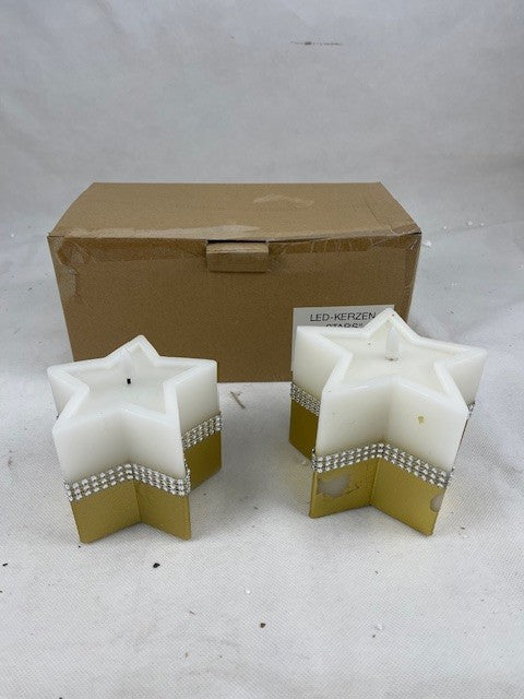 LED-Kerzen "STARS" 2er-Set (B-Ware)