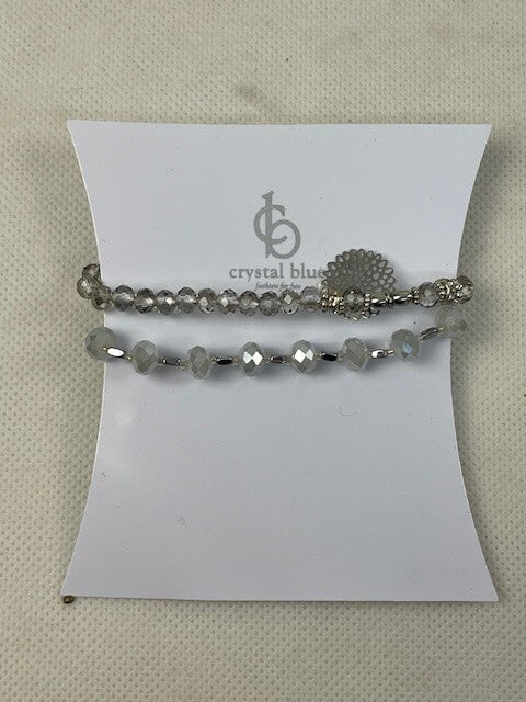 Crystal Blue Armband (Silber)