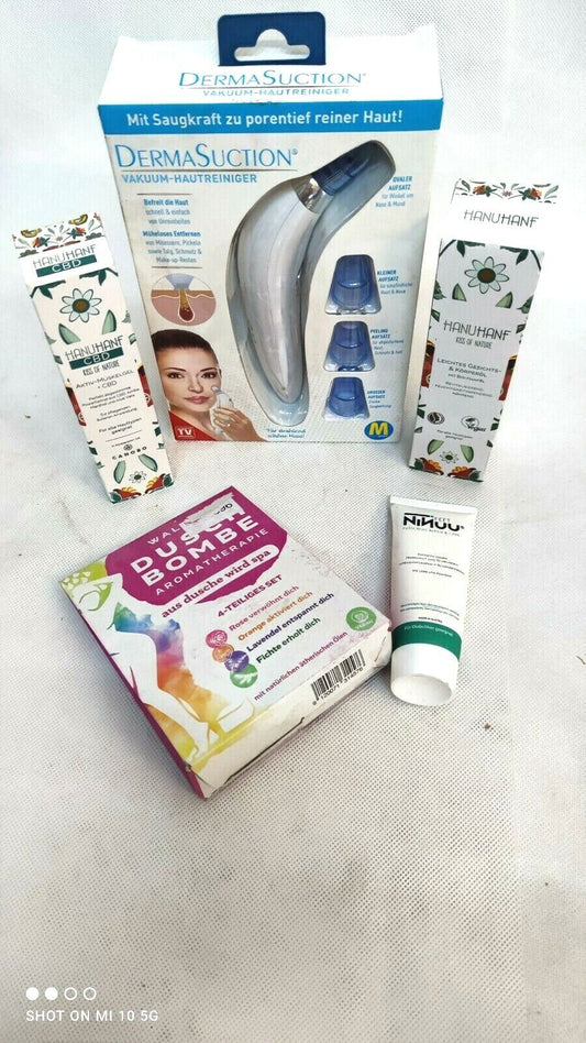 DermaSuction-Vakuum-Hautreiniger plus hochwertige &  5 Pflegemittel SET