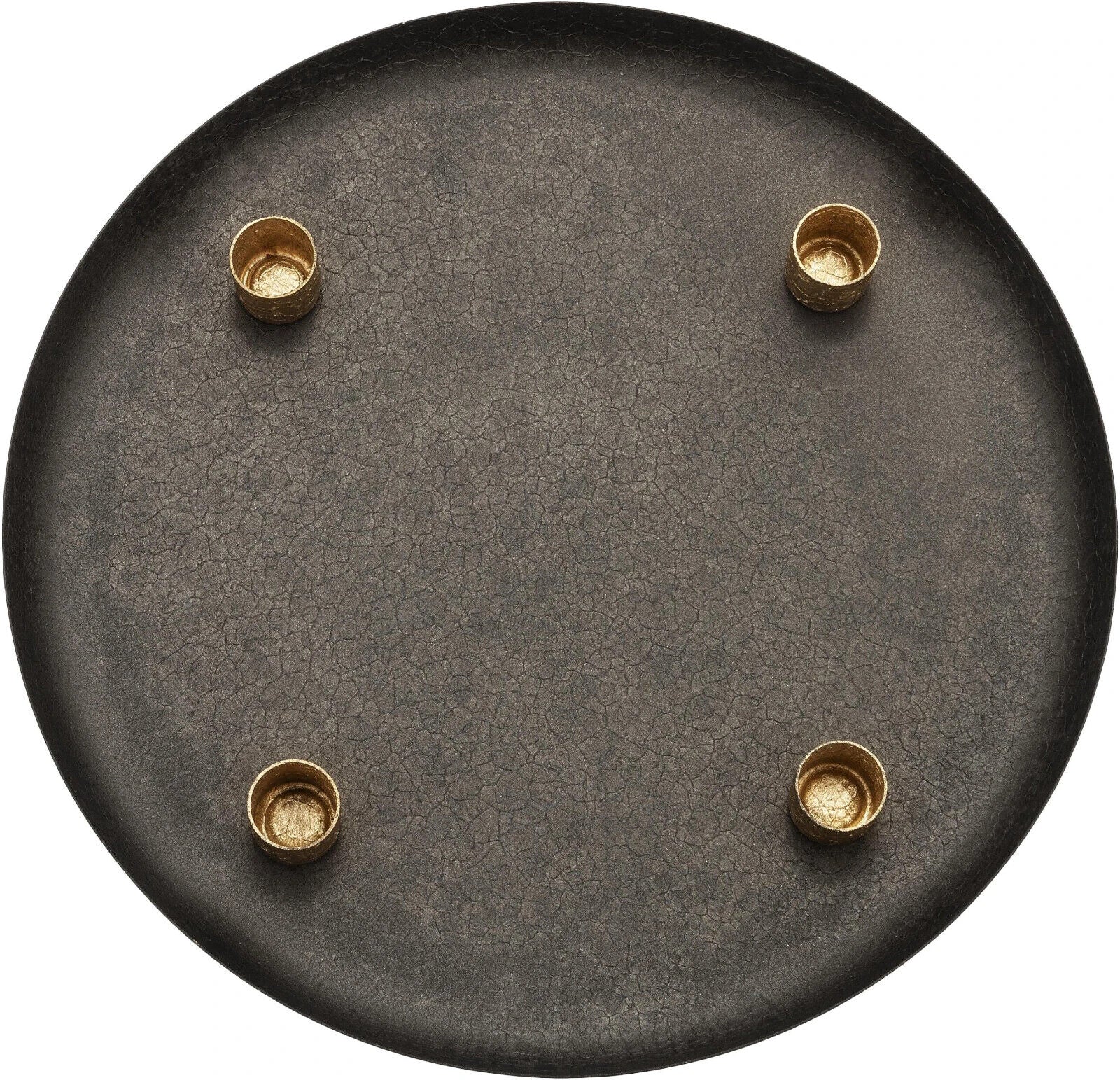 Metall-Tablett mit 4 Magnet-Stabkerzenhaltern, 30cm Kerzenhalter Dekoration