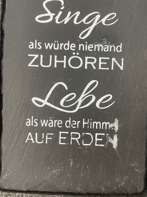 Schiefertafel "Lebensfreude"
