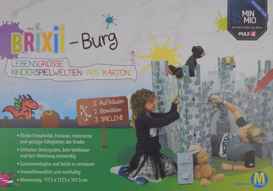 Brixii Burg für Kinder zum Bemalen Karton Haus Spielhaus Kinder Spielzeug Malen