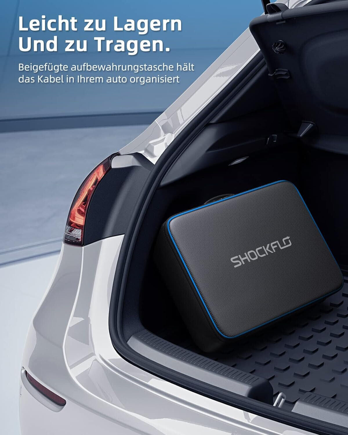 Typ 2 Ladekabel für EV, 22kW 32A 6m 3-Phasen Elektroauto-Ladekabel mit Tasche