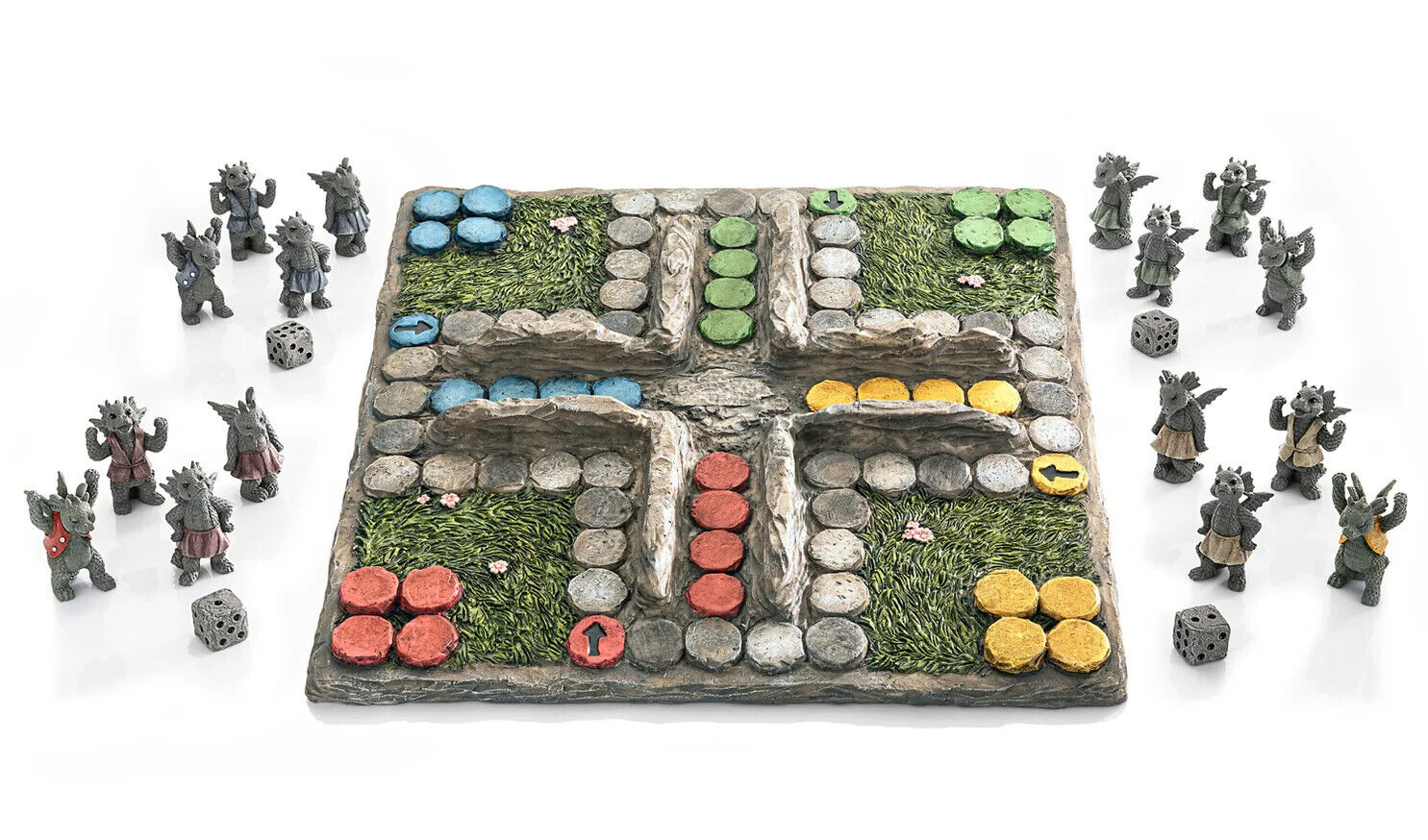 Brettspiel "Das verrückte Drachenrennen" Gesellschaftsspiel Deko und Spielspaß