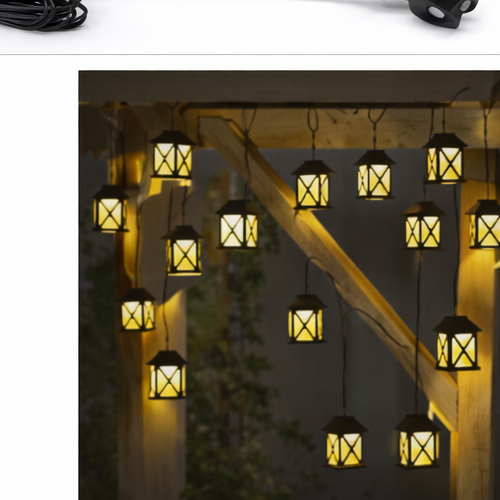 LED Lichterkette Laterna Laternenkette warmweiß Garten Balkon Weltbild