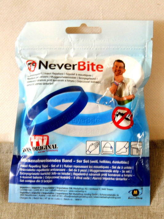  NeverBite Moskitoarmband, 3er-Set für "Ihn"