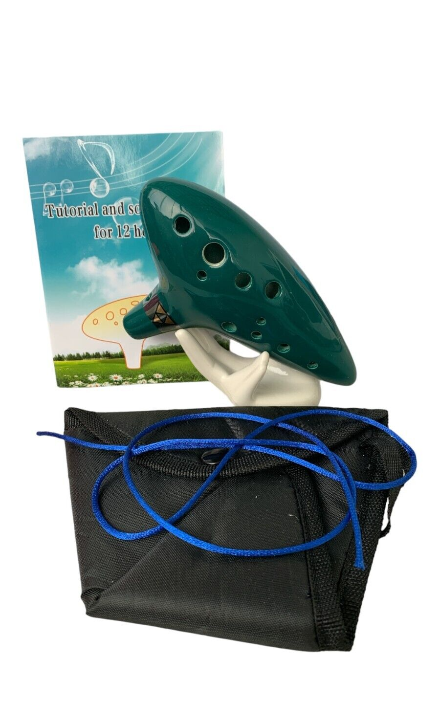 Kmise Okarina,12 Loch Ocarina, Alto C Cosplay Ceramic Replica mit Songbook Displ