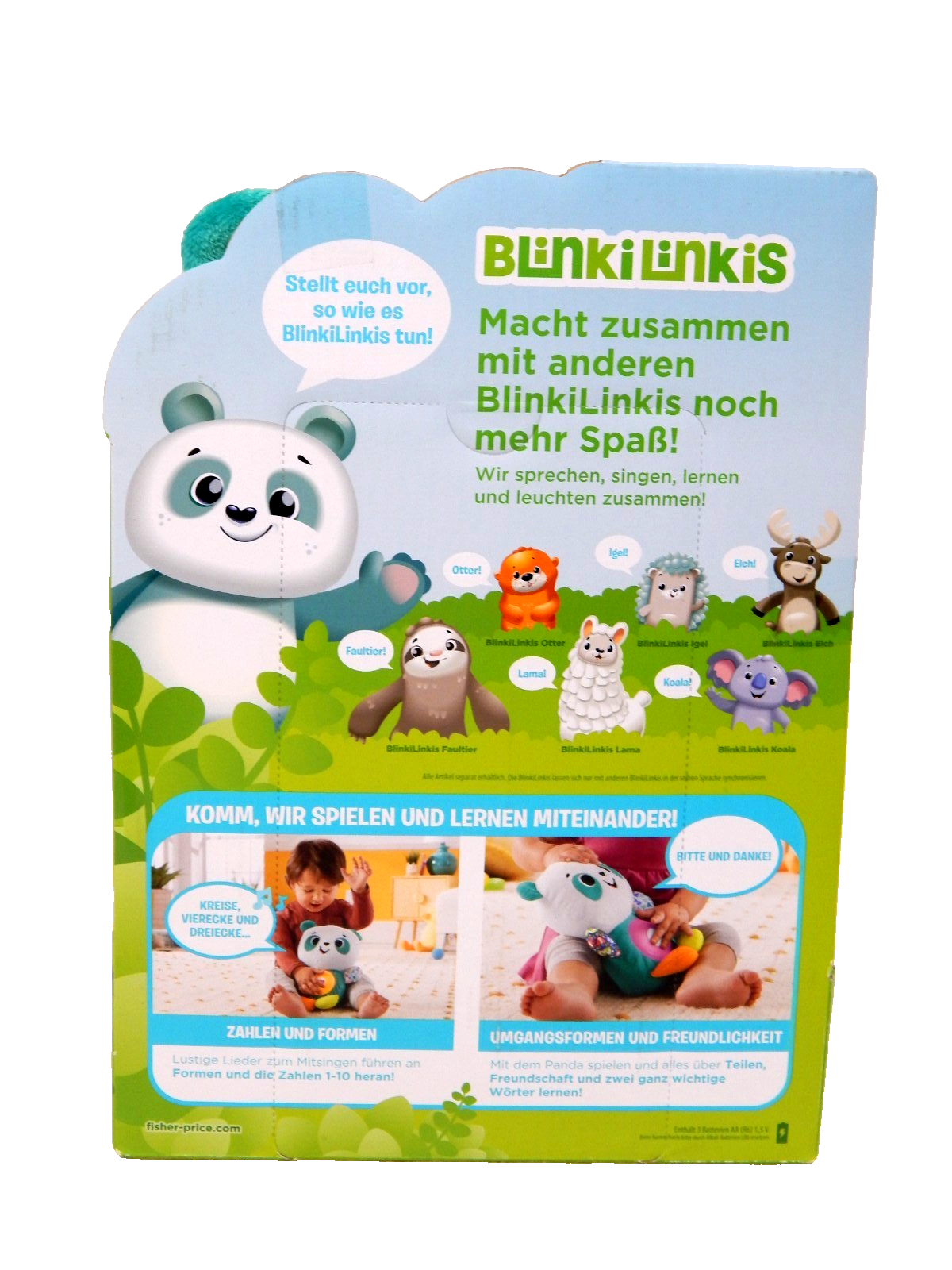 Mattel Fisher Price BlinkiLinkis Panda, GRG82, Plüsch, Interaktives Spielzeug