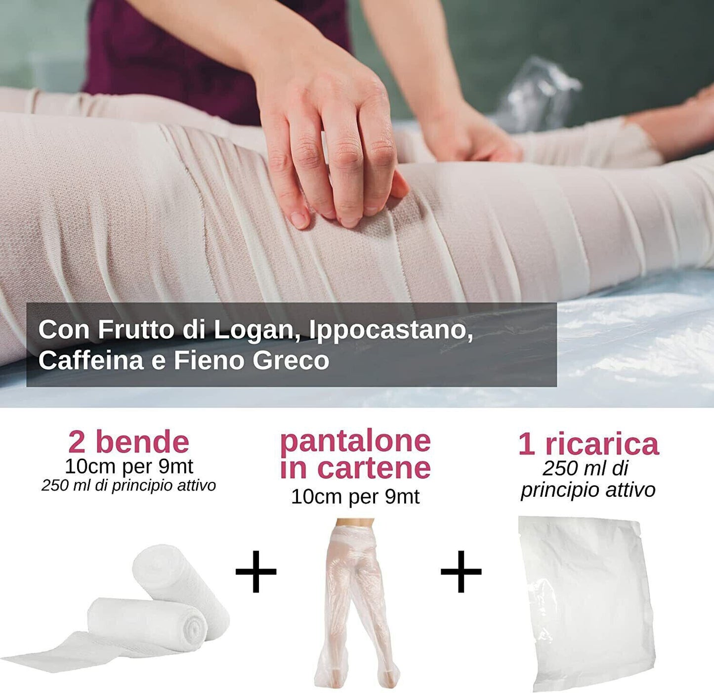 Entwässernde Anti-Cellulite-Bandagen + KOSTENLOSE Cartene-Hose