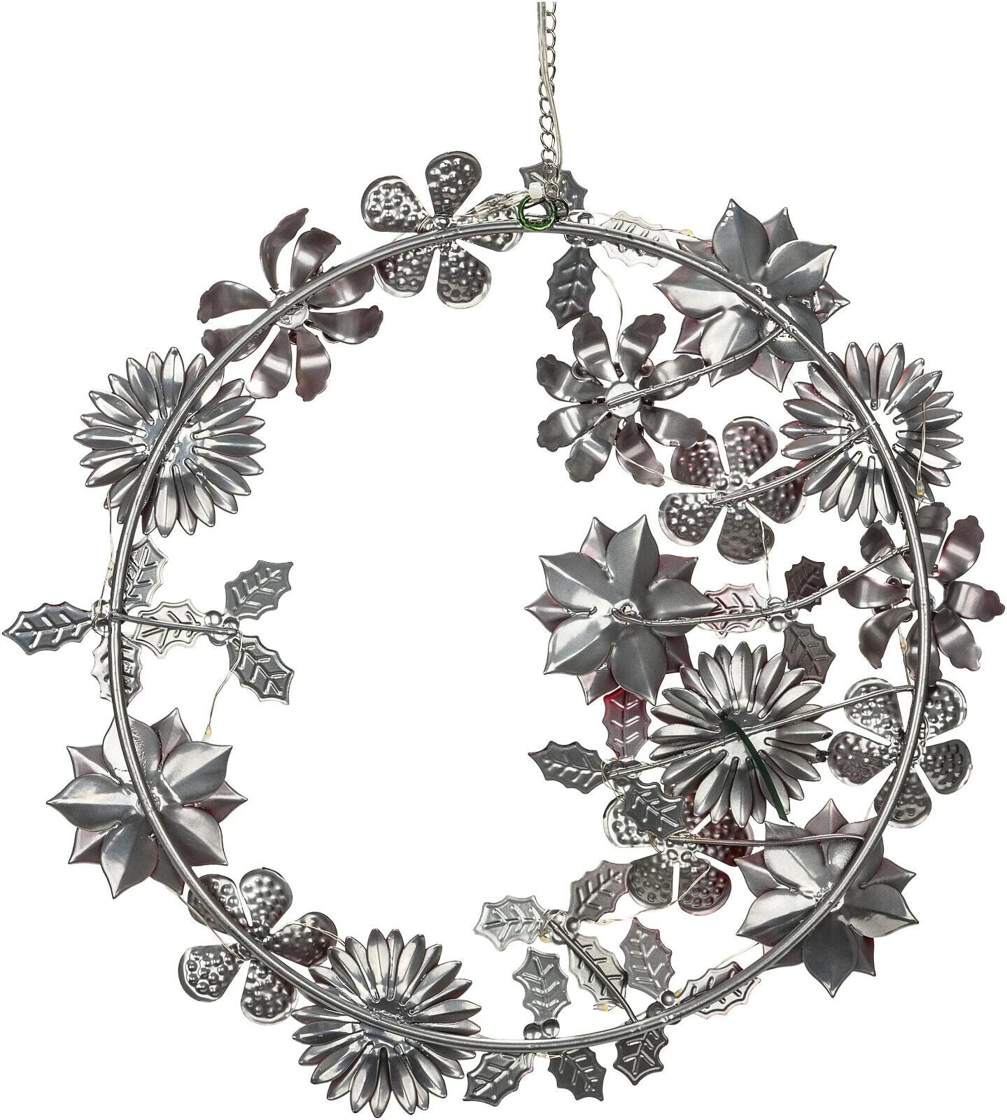 LED-Dekokranz "Winter Flowers" 30 LEDs