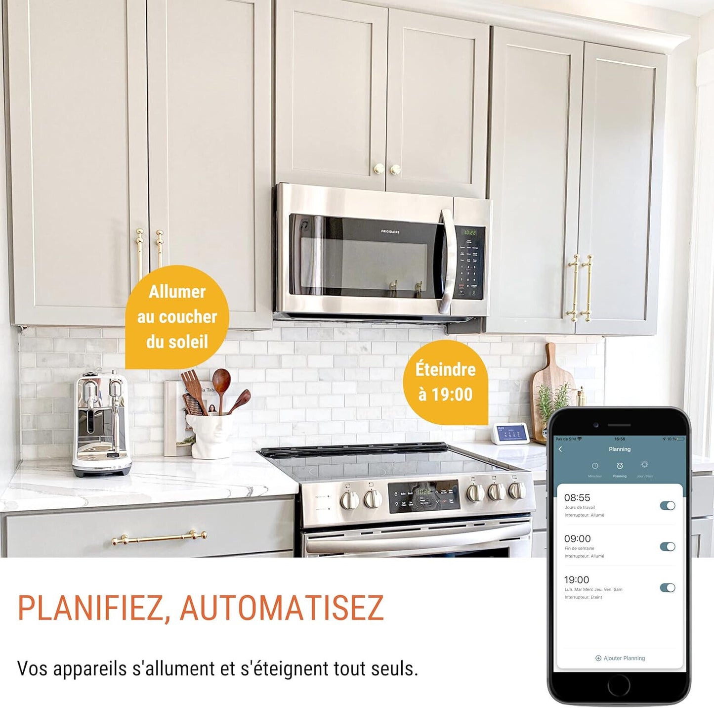 Konyks Priska Max Easy | WLAN-fähige Bluetooth Steckdose mit Stromverbrauchs-Zäh