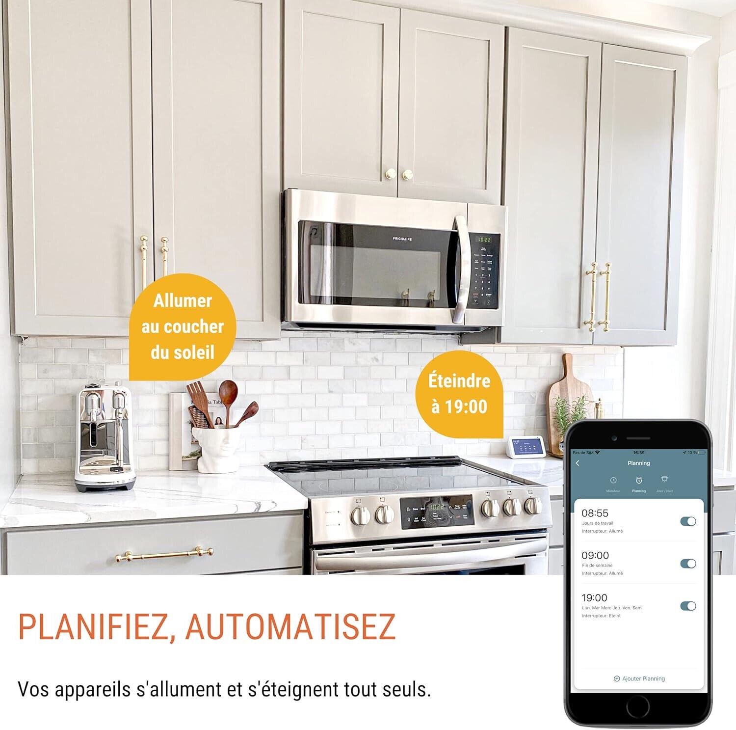 Konyks Priska Max Easy | WLAN-fähige Bluetooth Steckdose mit Stromverbrauchs-Zäh