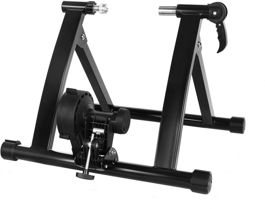 SONGMICS Magnetischer Fahrradtrainer Ständer mit Geräuschreduzierung, schwarz