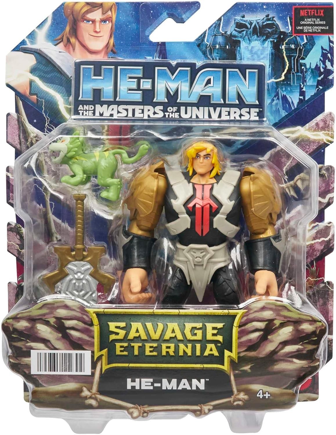 Masters of the Universe MOTU Savage Eternia He-Man Actionfigur - Bewegliche Gele