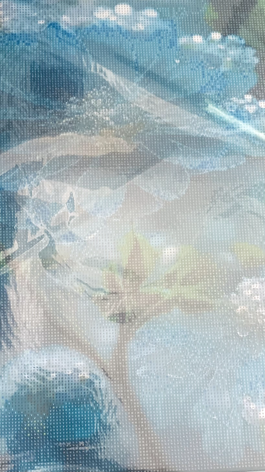 Diamond Painting Taublüten in blau 40 x 50 cm