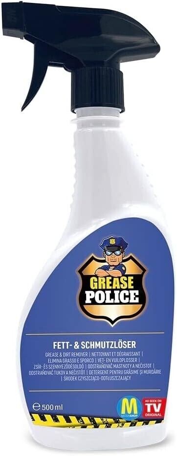Grease Police inkl. Mikrofasertuch | kraftvoller Reiniger gegen Fett, Schmutz un
