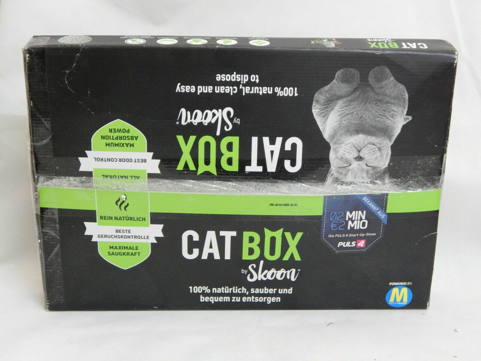 100% natürliche, saubere und bequem zu entsorgende Katzentoilette, inkl. Streu