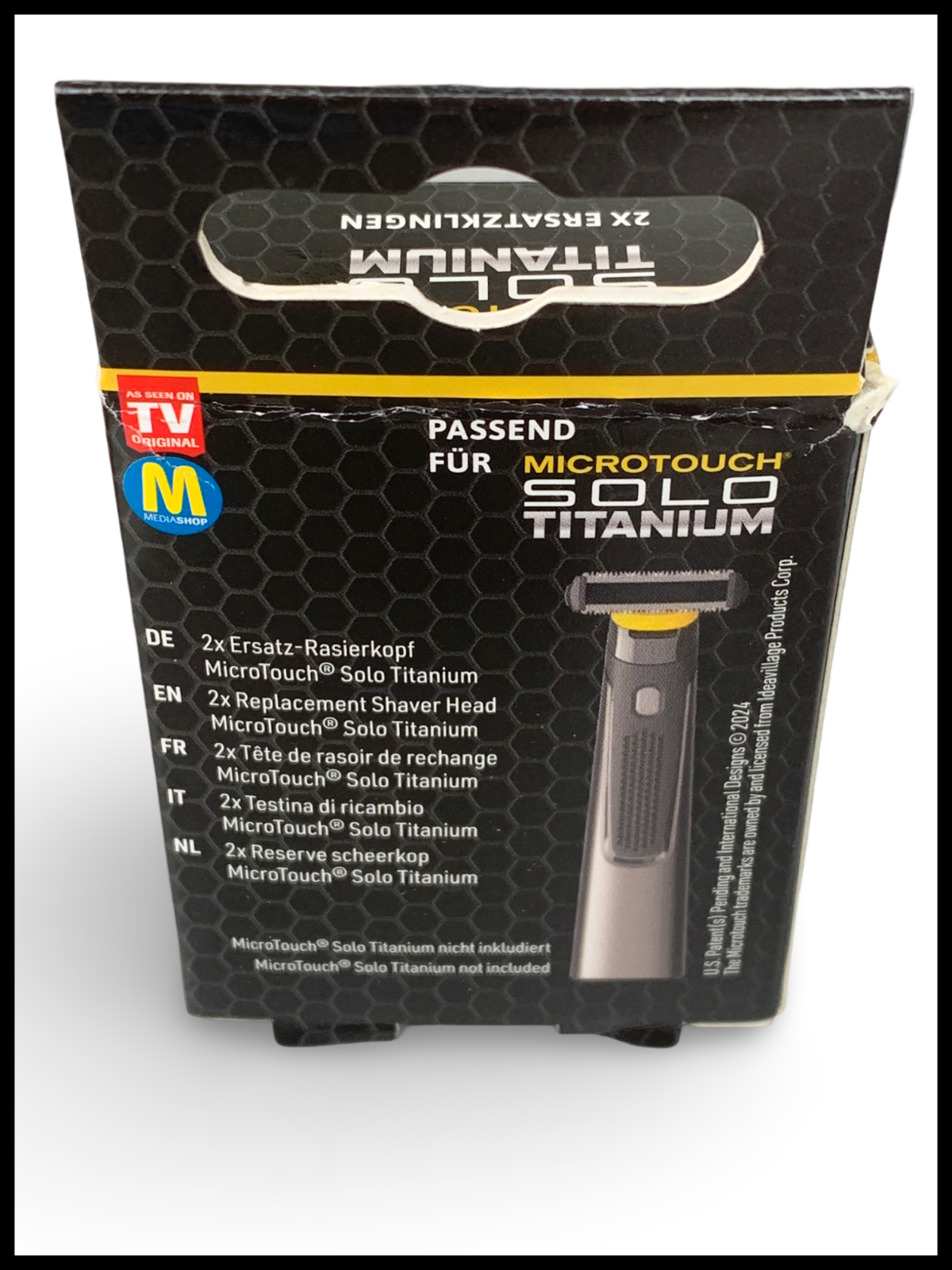 MicroTouch Titanium Solo Ersatzrasierköpfe – 2 Stück -Edelstahlklingen für Bart