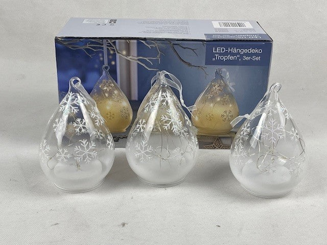 LED-Hängedeko "Tropfen", 3er-Set