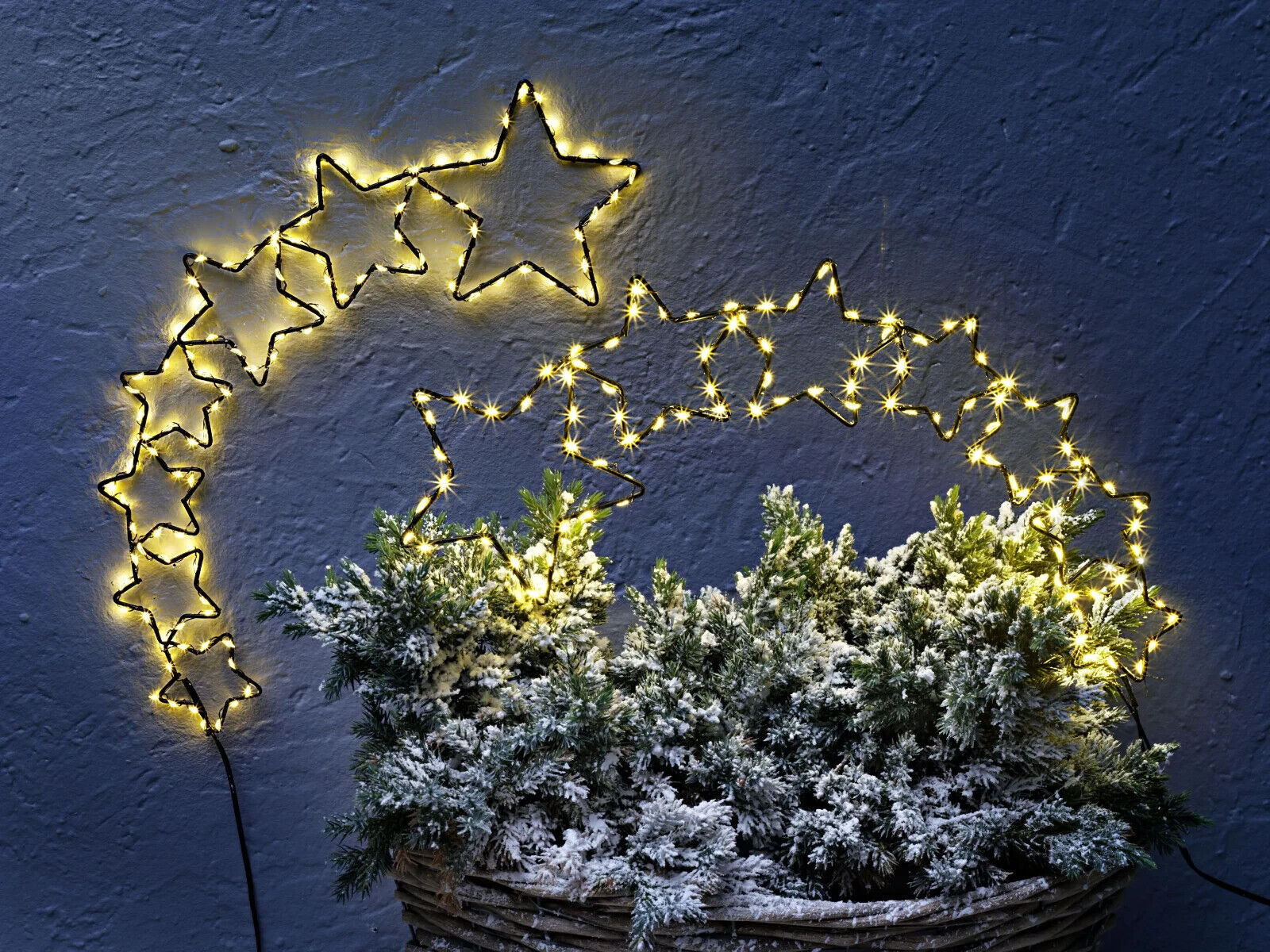 LED Hängedeko Stars 110 LEDs Weihnachten Deko Advent LED Dekoration