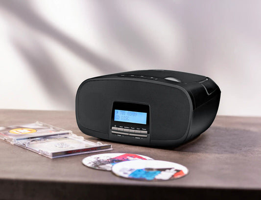 Boombox DAB+/FM mit CD-Player DAB+ CD Radio Küchenradio in Schwarz