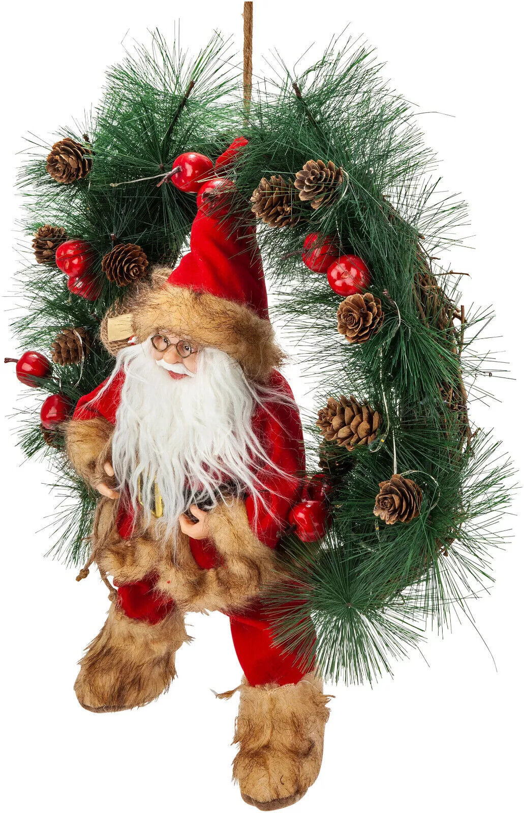 LED Türkranz Dekokranz LED Advent Dekoration Weihnachten Weihnachtsmann Nikolaus