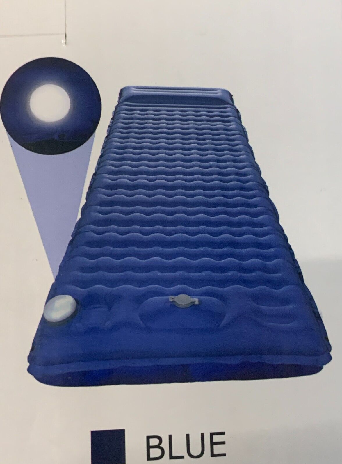 Camping Selbstaufblasend, 10cm  Aufblasbare Matratze mit Fußpresse Pum & Licht