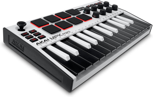AKAI Professional MPK Mini MK3 – 25-Tasten USB MIDI Keyboard Controller Weiß